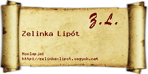 Zelinka Lipót névjegykártya